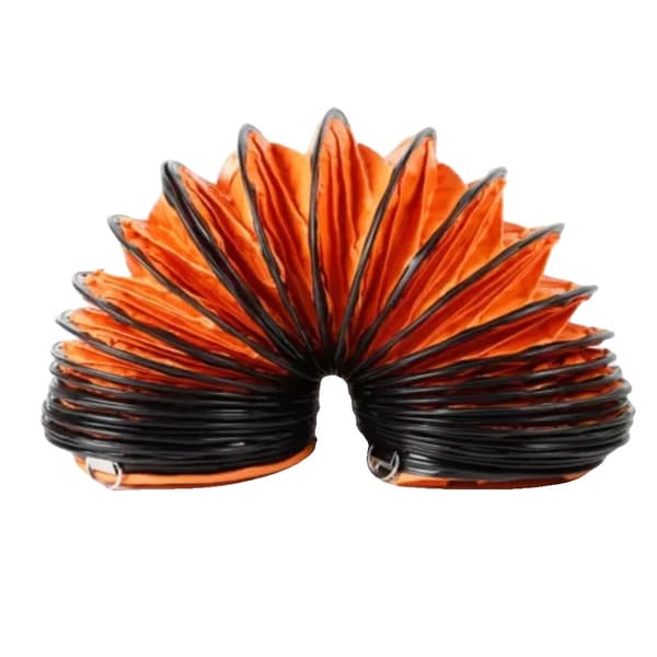 Ventilationsslange, Holdbart PVC-materiale, Fleksibelt design,Appelsin