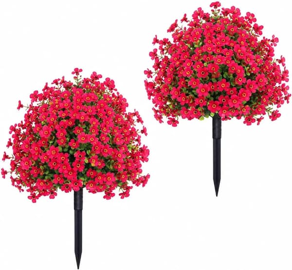 Topiary Træ, UV Resistens, Ingen Vedligeholdelse,Rød