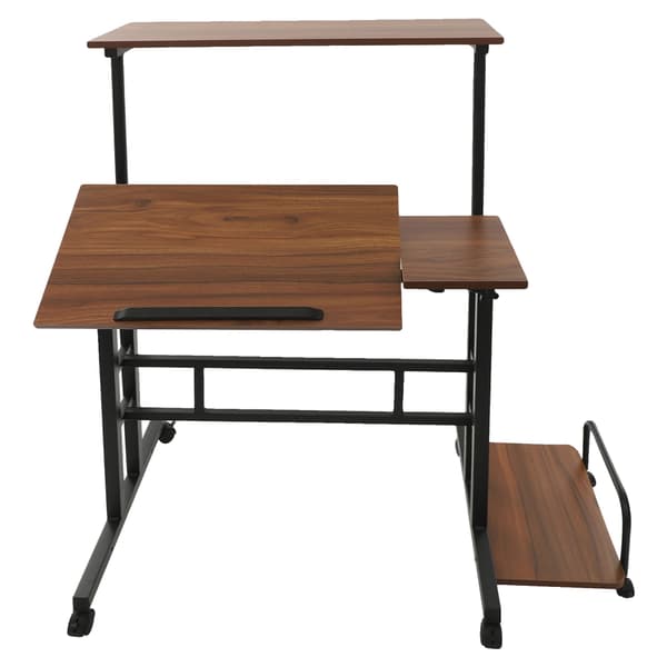 Fällbart skrivbord, justerbar höjd, robust konstruktion,Mörk khaki