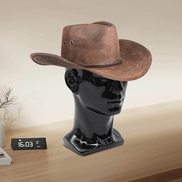 Mannequin Hoved, Alsidig Display, Holdbar PVC Konstruktion,Lys Sort