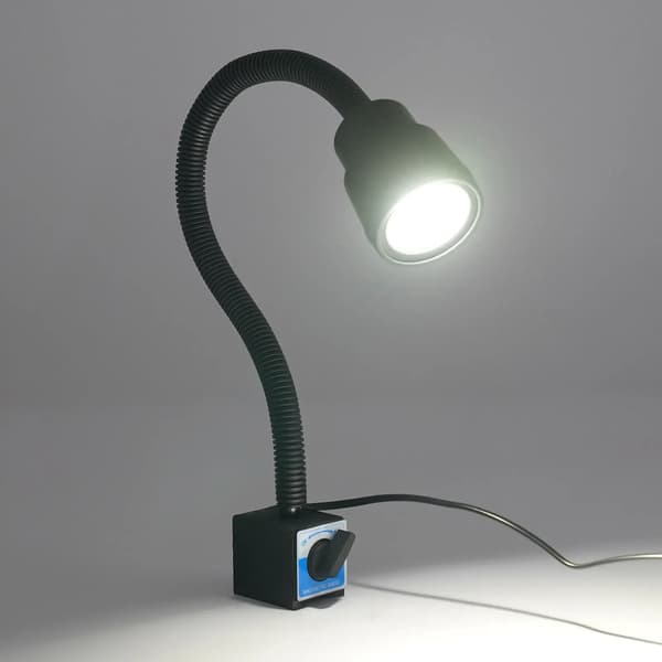 LED Arbejdslys, Magnetisk Base, Fleksibel Gåsehal,sort