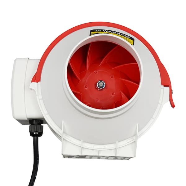 Kanal Inline Ventilationsfläkt, Justerbar Hastighet, Fjärrkontroll,VIT