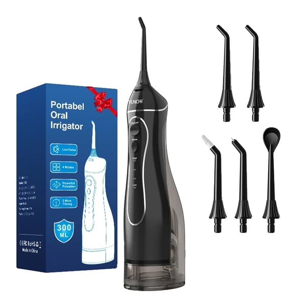 Oral Irrigator, Bærbar, Vandtæt,Sort C102