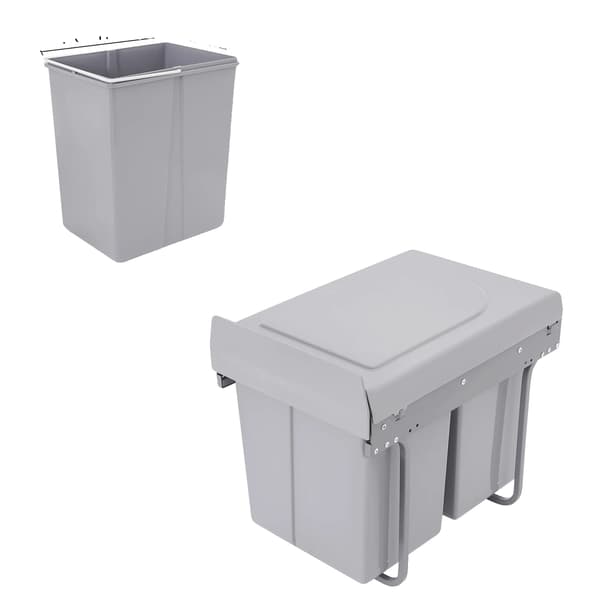 Affaldsspand, Pladsbesparende Design, Dobbelt-Spand System,En-dørs model