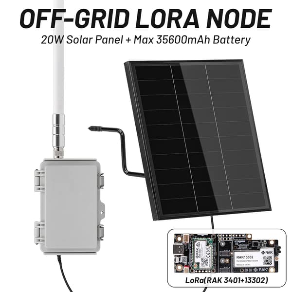 LoRa Node, Solenergi, Vandtæt Design,868MHz