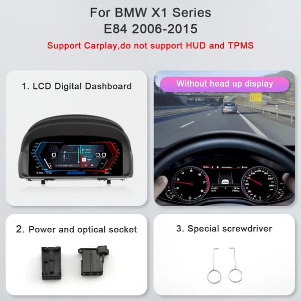 Digital Odometer, Trådløs Carplay, Adaptiv Gear Påmindelse,E84 Carplay