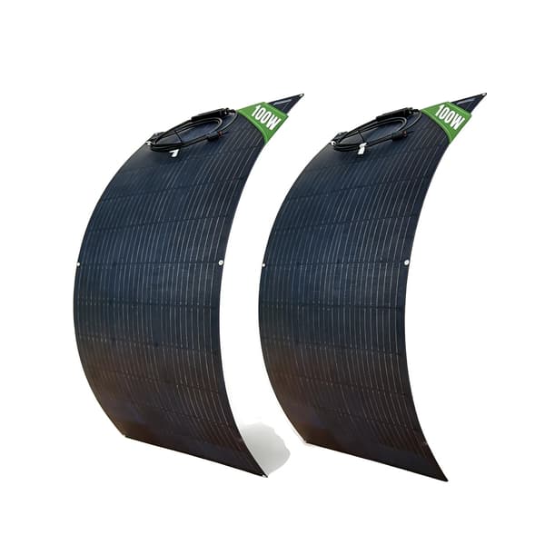 Solpanel, Fleksibelt Design, Høj Effektivitet,2stk 100w panel
