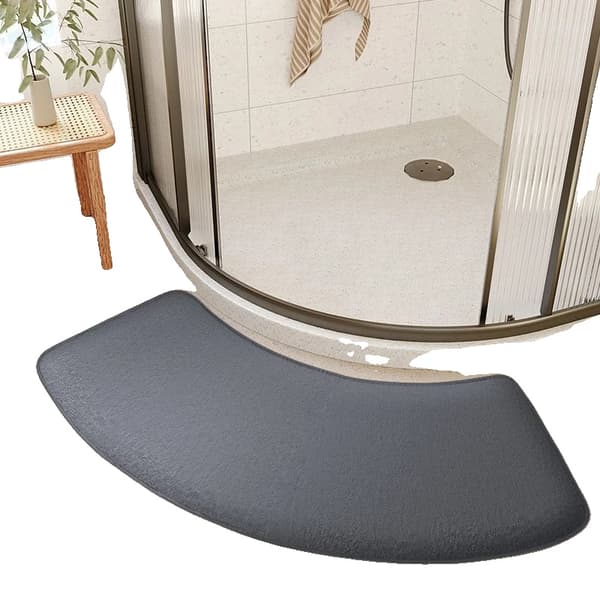 Duschdörrsmatta, Halkfri Design, Hög Absorption,Grå, 40cmx100cm-b