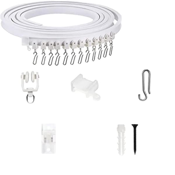 Gardinskinne System, Justerbart Design, Stille Drift,1M