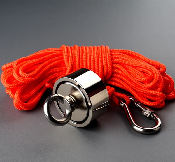 Magnetutrustning, 140KG Vertikal Kraft, 10m Rep,Magnet och rep