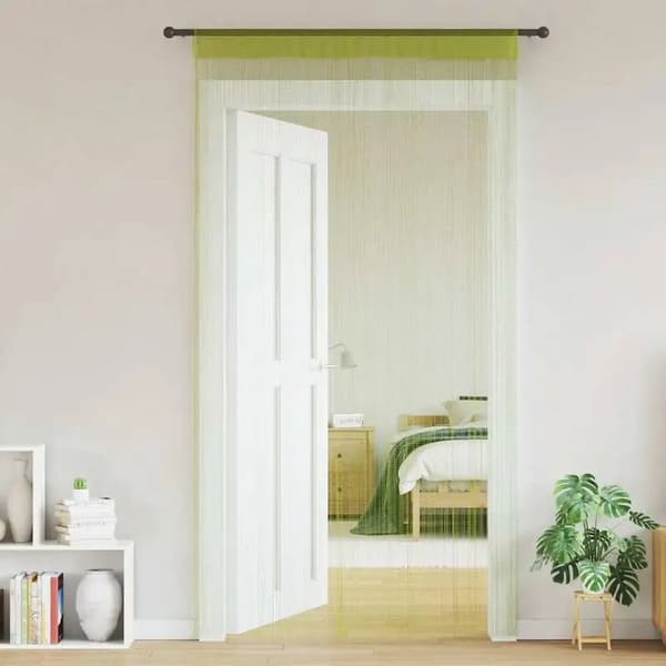 String Gardin, 2 Paneler, Alsidig Hjem Deko,Grøn