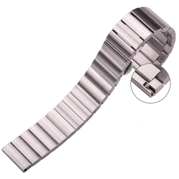 Urrem, Holdbart Rustfrit Stål, Hurtigfrigørelsesfunktion,16mm-a, Sølv-a