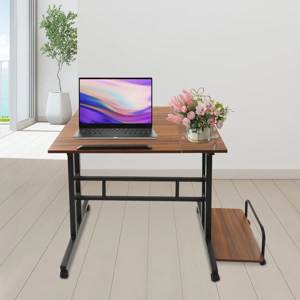 Fällbart skrivbord, justerbar höjd, robust konstruktion,Mörk khaki