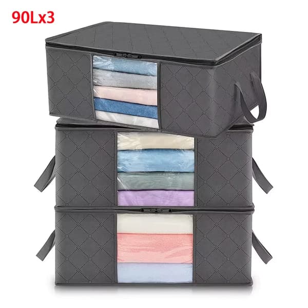 Förvaringspåsar, Stor Kapacitet, Fällbar Design,3st 90L