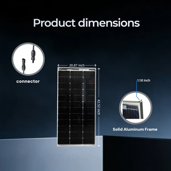 Solpanel, monokristallin, 120W,TM120W 1st