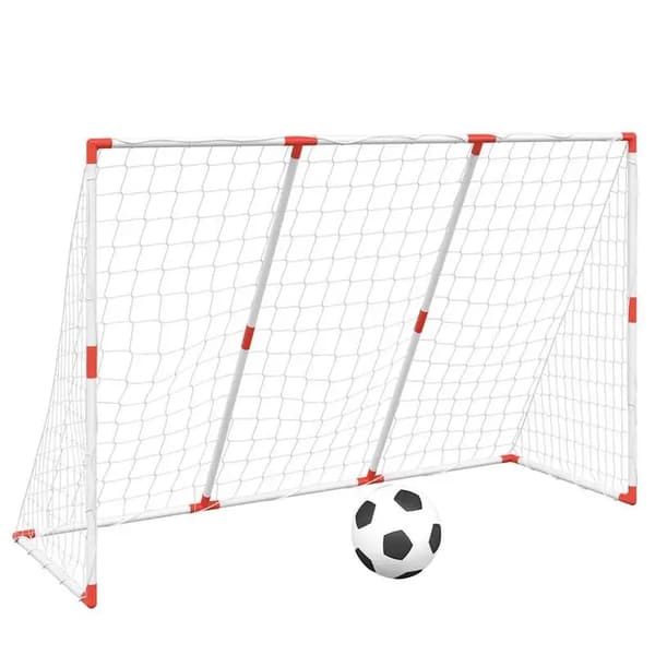 Fodboldmål, Nem Samling, Holdbar Konstruktion,Hvid