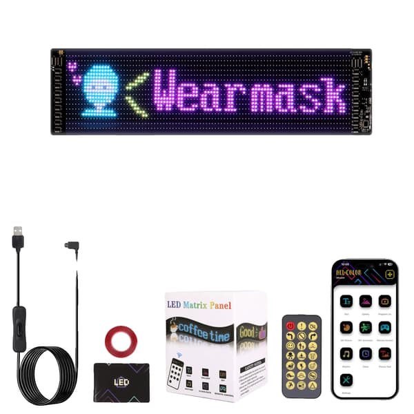 LED-displaypanel, Bluetooth-kontroll, vattentålig design,6-10W, 34.8cm, Ja