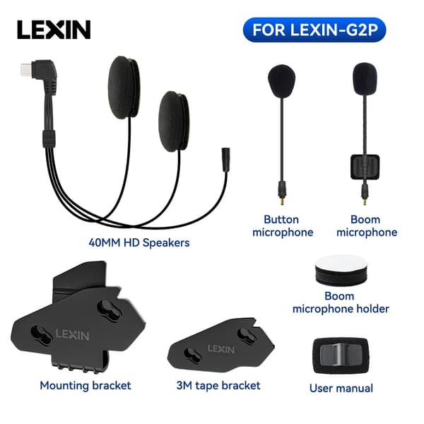 Intercom-headset, Bluetooth-anslutning, bred kompatibilitet,Hörlurar n Klipp