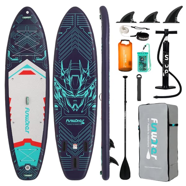 Oppustelig Paddle Board, Stabilt Design, Komplet Tilbehørssæt,350*90*15cm 50B