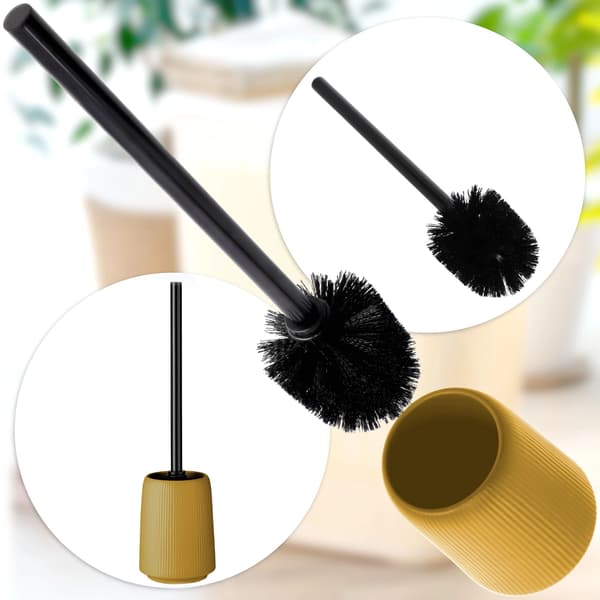 Toalettborste, Keramisk Konstruktion, Elegant Design,Apelsin