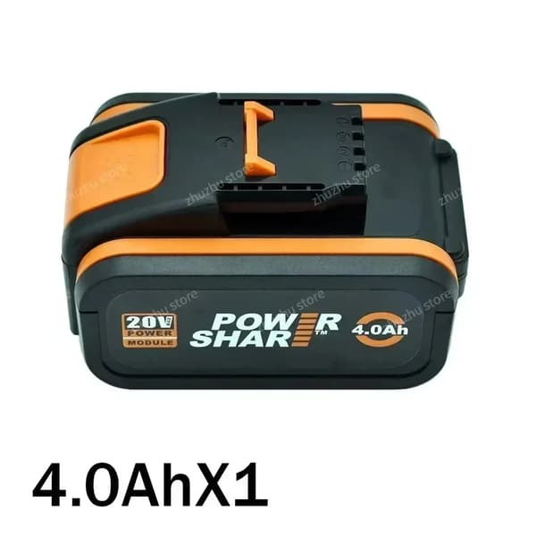 Erstatningsbatteri, 20V, 6000 mAh Lithium-Ion,Worx 4AhX1