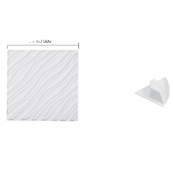 3D Väggpaneler, PVC-material, Anpassningsbar design,50x50cm B