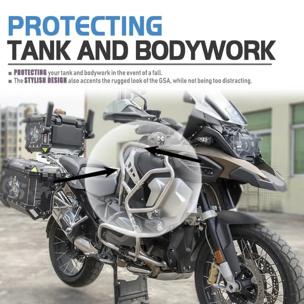 Motorvakt, Förlängd Bränsletanksskydd, Enkelt Att Installera,Silver
