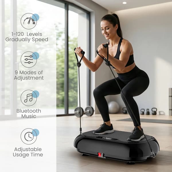 Värähtelylauta, 120 Nopeusasetusta, Bluetooth-kaiutin,musta