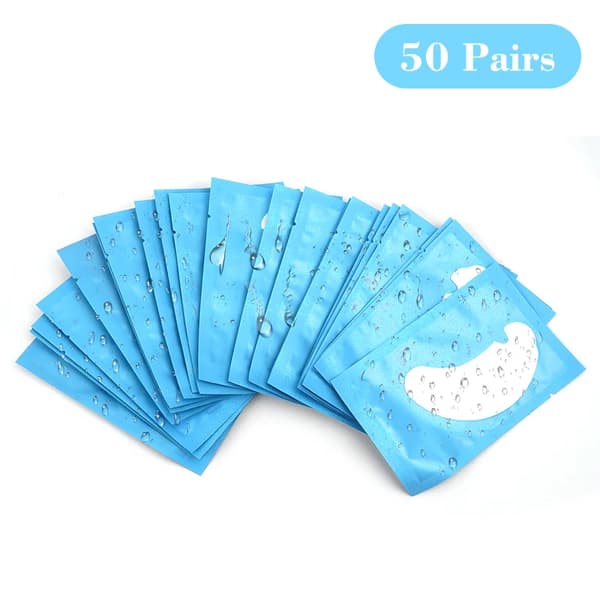 Øjenpuder, Hydrogel Materiale, Hypoallergen Formulering,50PCS Blå