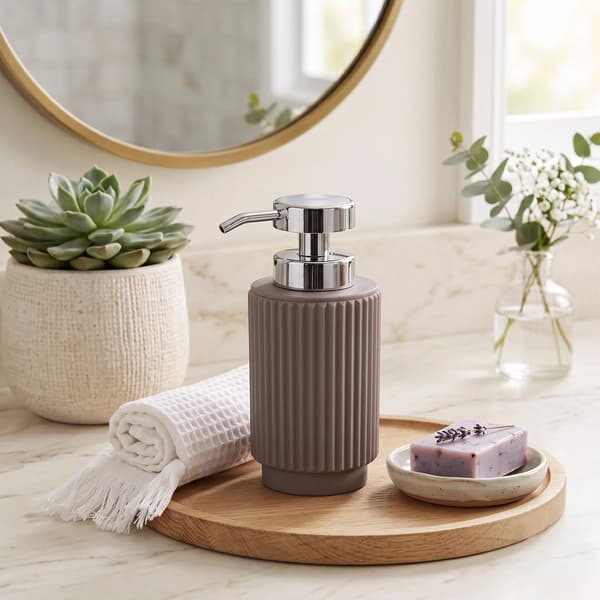 Flydende sæbedispenser, elegant design, holdbare materialer,Brun, 450 ml