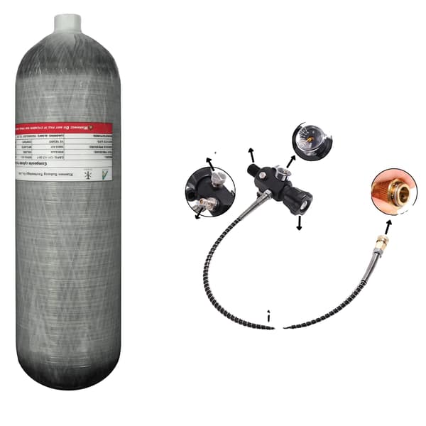 Högtryckstank, Kolfiber, Pålitlig Prestanda,4.7L med ventil A