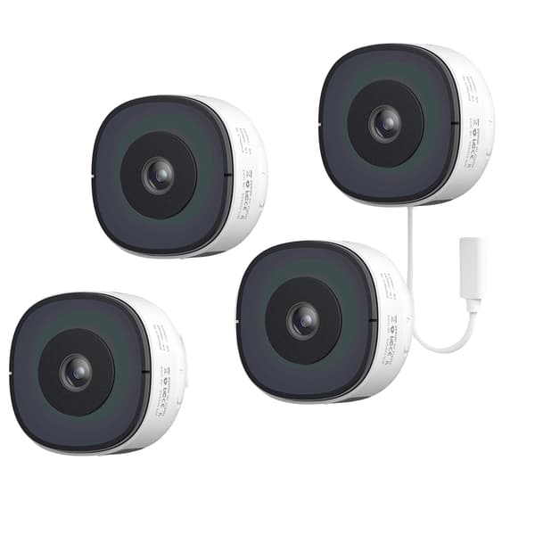 Fönsterkamera, 2K-video, Tvåvägsljud,4PCS