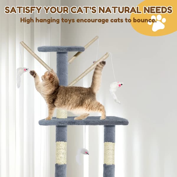 Kattträd, Flerplansdesign, Klösträd Ingår,140cm Kattträd