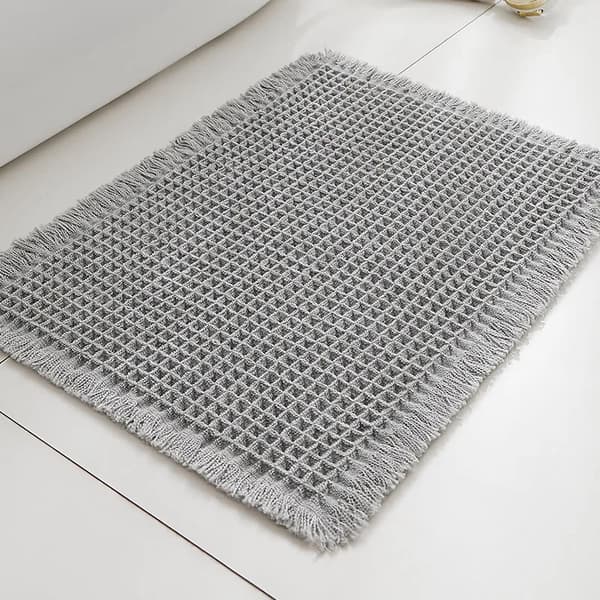 Badmåtte, Antiskrid, Ultra Absorberende,17X24tommer(43X61CM)-a, lys grå