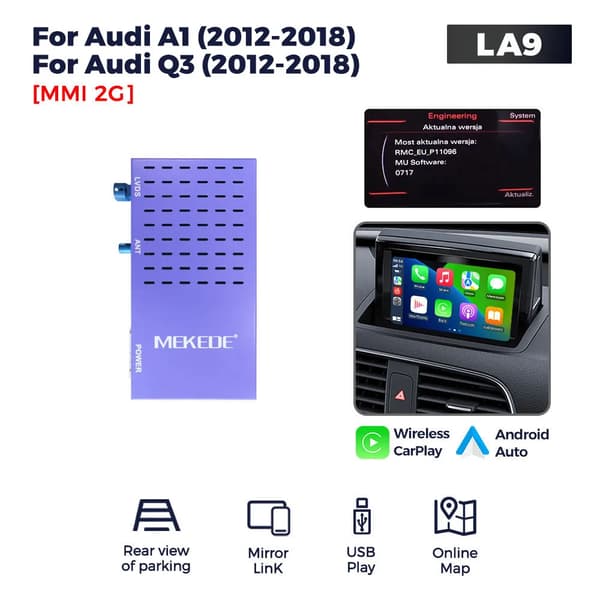 Dekoderlåda, Trådlös CarPlay, Android Auto Retrofit Kit,LA9-AU2G