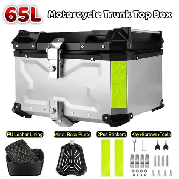 Motorcykel Topplåda, Vattentät, Universell Passform,X-65L-silver