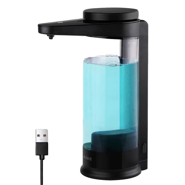 Flydende sæbedispenser, USB-genopladelig, justerbar dosering,Ja, Væske-sort