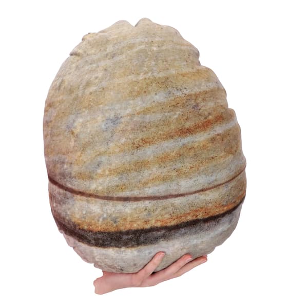 Pude, 38 x 30 cm, Polyester / Bomuld, PE Skumfyld, Moderne Stenmønster, Maskinvaskbar