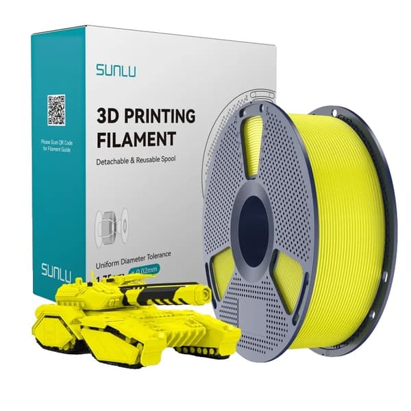 PLA Filament, Högt Flöde, 1KG Spole, HS-PLA Gul