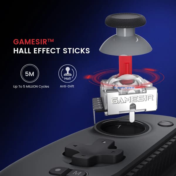 Gamepad, Hall Effect Joysticks, Bluetooth-anslutning, G8 Plus