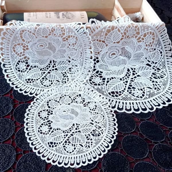 Bordskåner, Hæklet Design, Miljøvenligt Materiale,15cm, 6-a