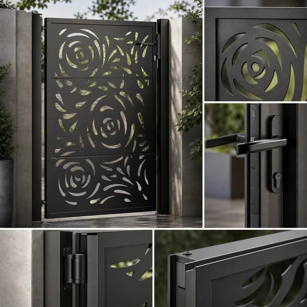 Haveport, Flamme Design, Nem Montering,Sort