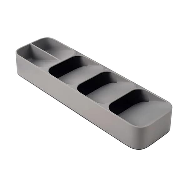Bestikopbevaringsbakke, opdelt organizer, pladsbesparende design,Grå-1PC