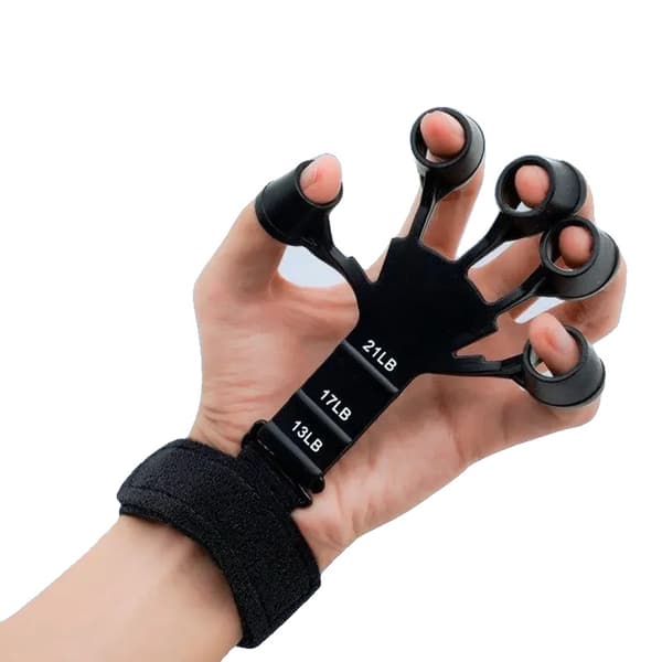 Fingertræner, Justerbar Modstand, Ergonomisk Design,sort