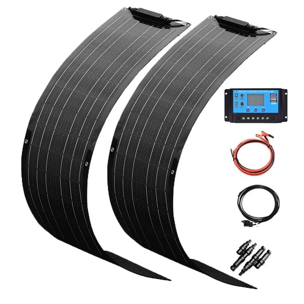 Fleksibelt solpanel kit, 50W effekt, 24% effektivitet,2stk 50W Kit Hvid