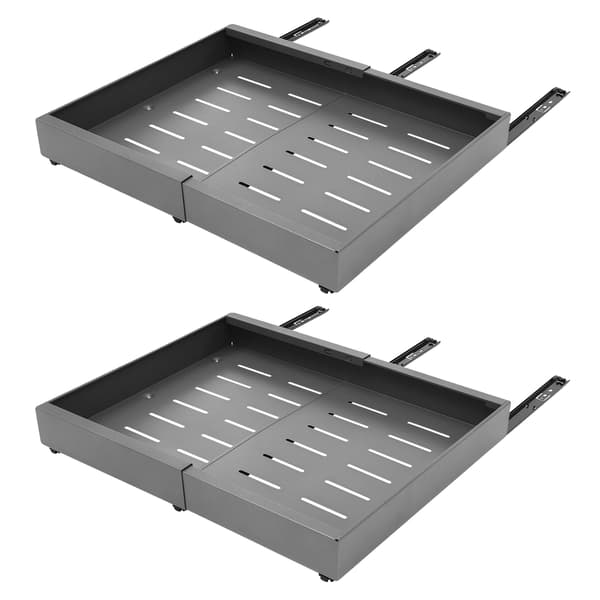 Skåpförvaringsställ, Justerbar Längd, Hållbar Kolfiberstål,Grå