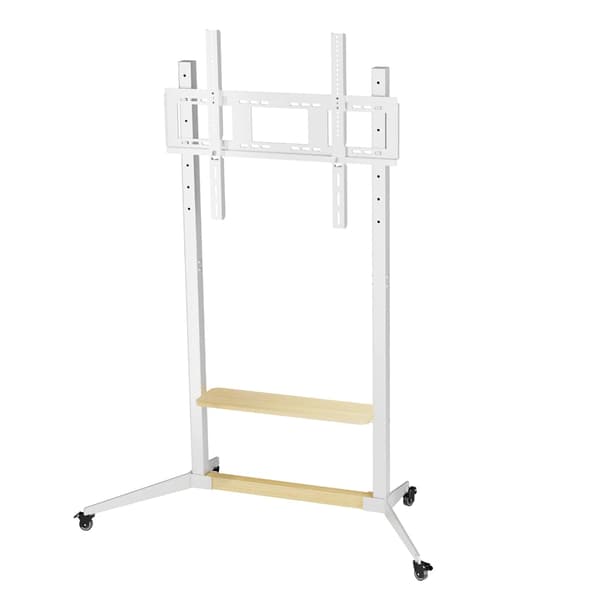 TV-stativ, Højdejusterbart, Mobile Hjul,HVID