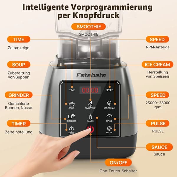 Stand Mixer, 2000 Watt Motor, 2L Kapacitet,sort, EU stik