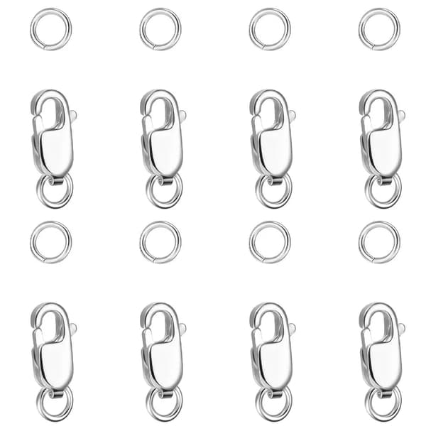 Hummerlås, Rustfrit Stål, Holdbart Design,12mm0.47in-a, 8sølv