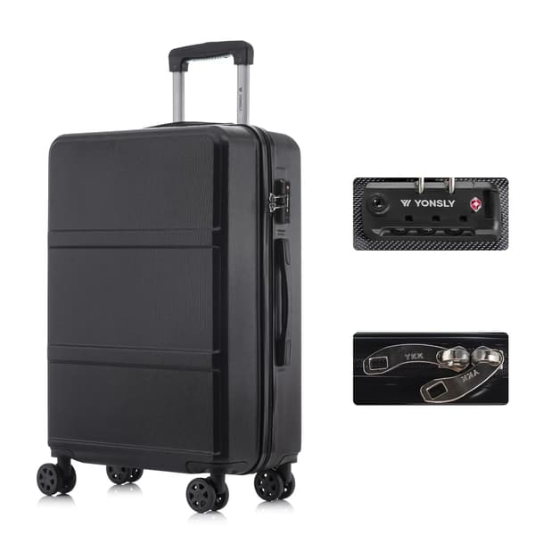 Hårdt bagage, TSA-lås, holdbart ABS-materiale,Sort, 20Inches 500mm-a